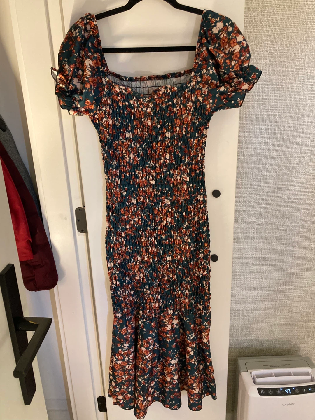 Floral Smocked Midi Dress