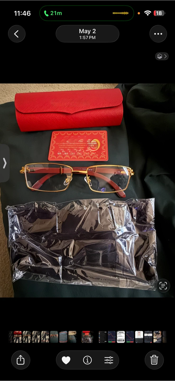 Men’s gold square clear frames - photo 3