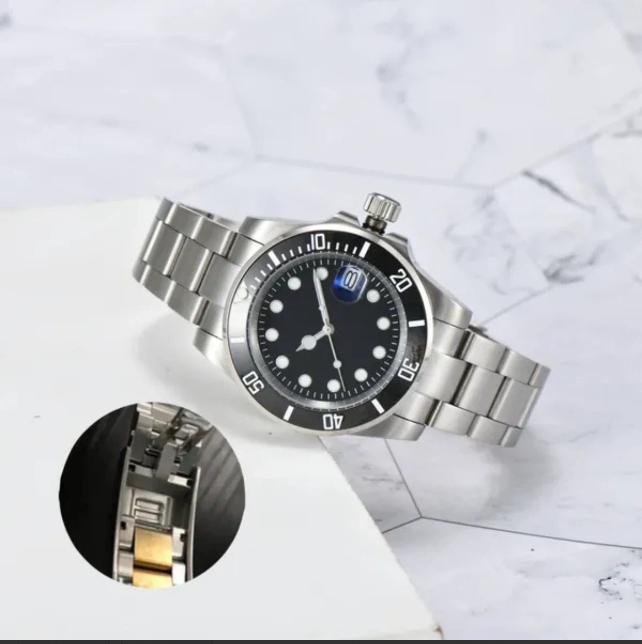 Men’s stainless steel  watches all 41mm wind up
