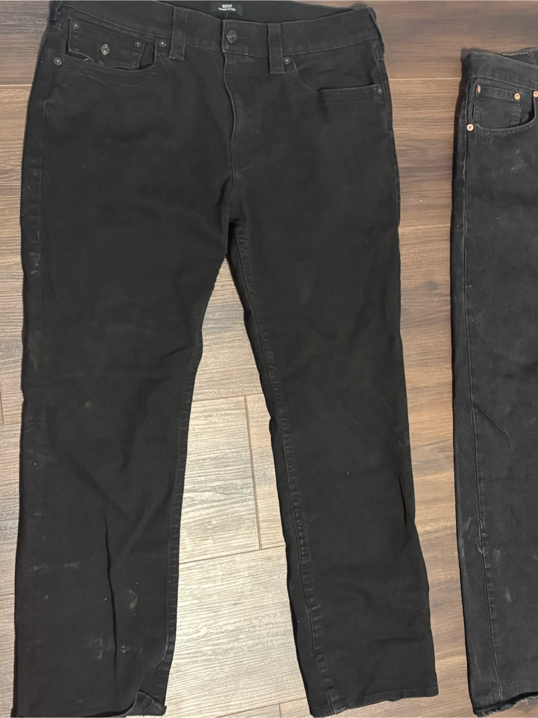 Two pairs of men's black denim jeans - photo 3
