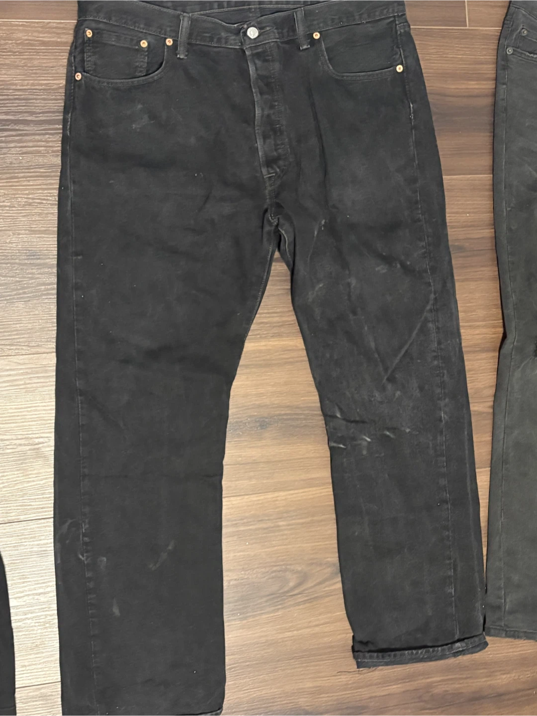 Two pairs of men's black denim jeans - photo 5