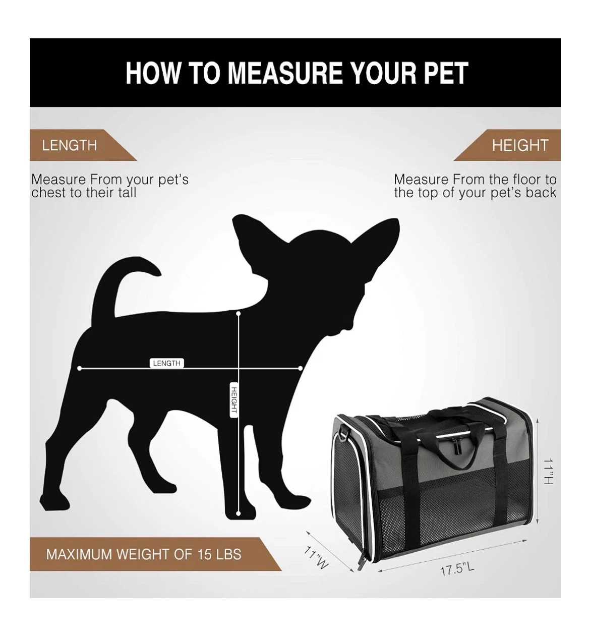 Akinerri Airline Approved Pet Carrier - Medium Brown - photo 2