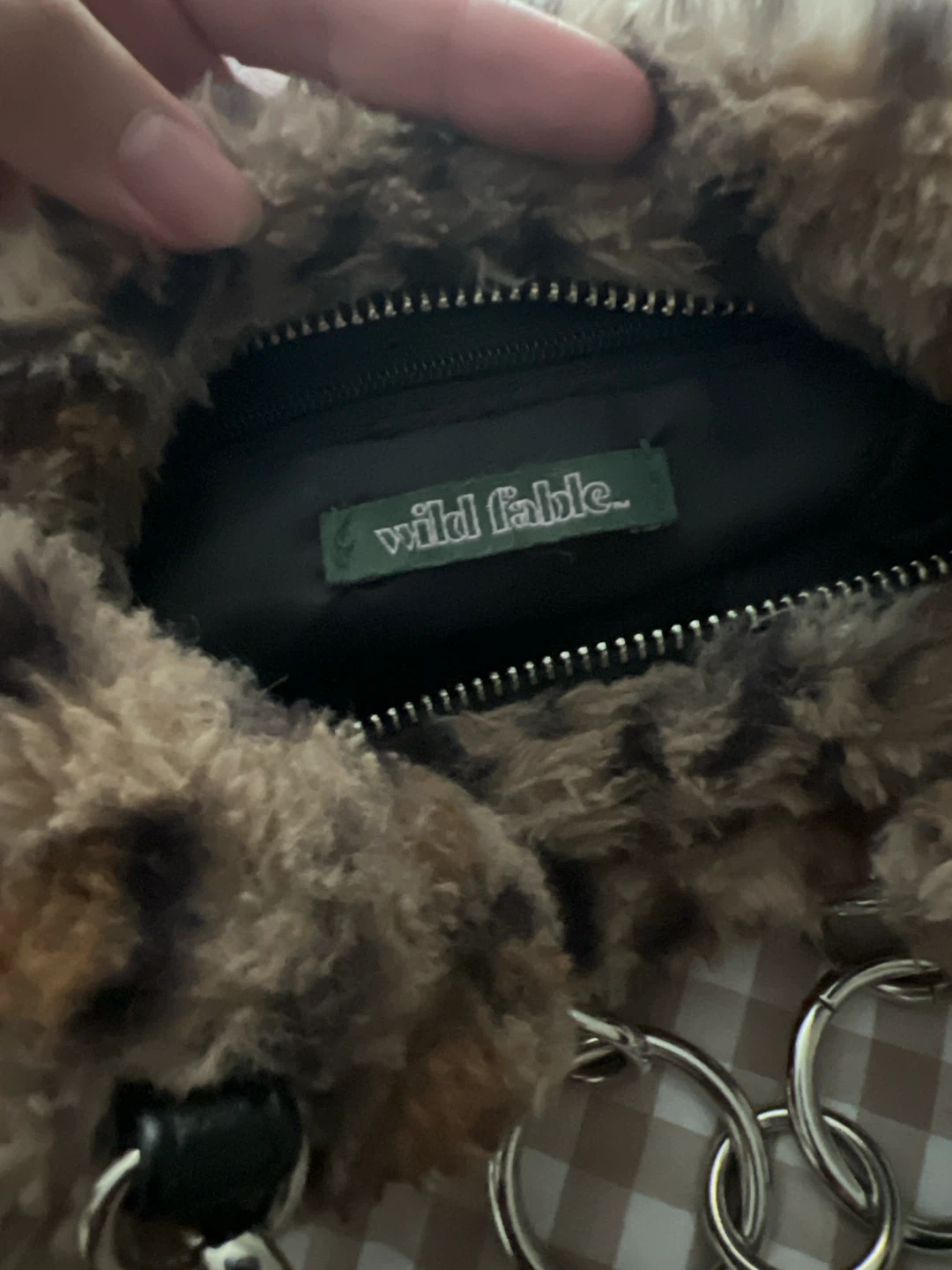 Wild Fable Leopard Print Furry Shoulder Bag