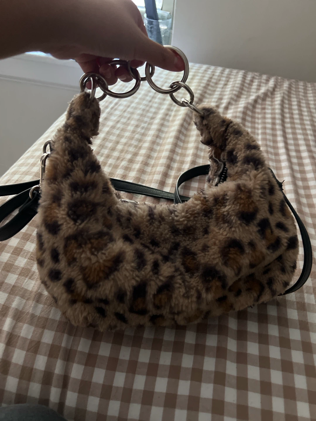 Wild Fable Leopard Print Furry Shoulder Bag - photo 3
