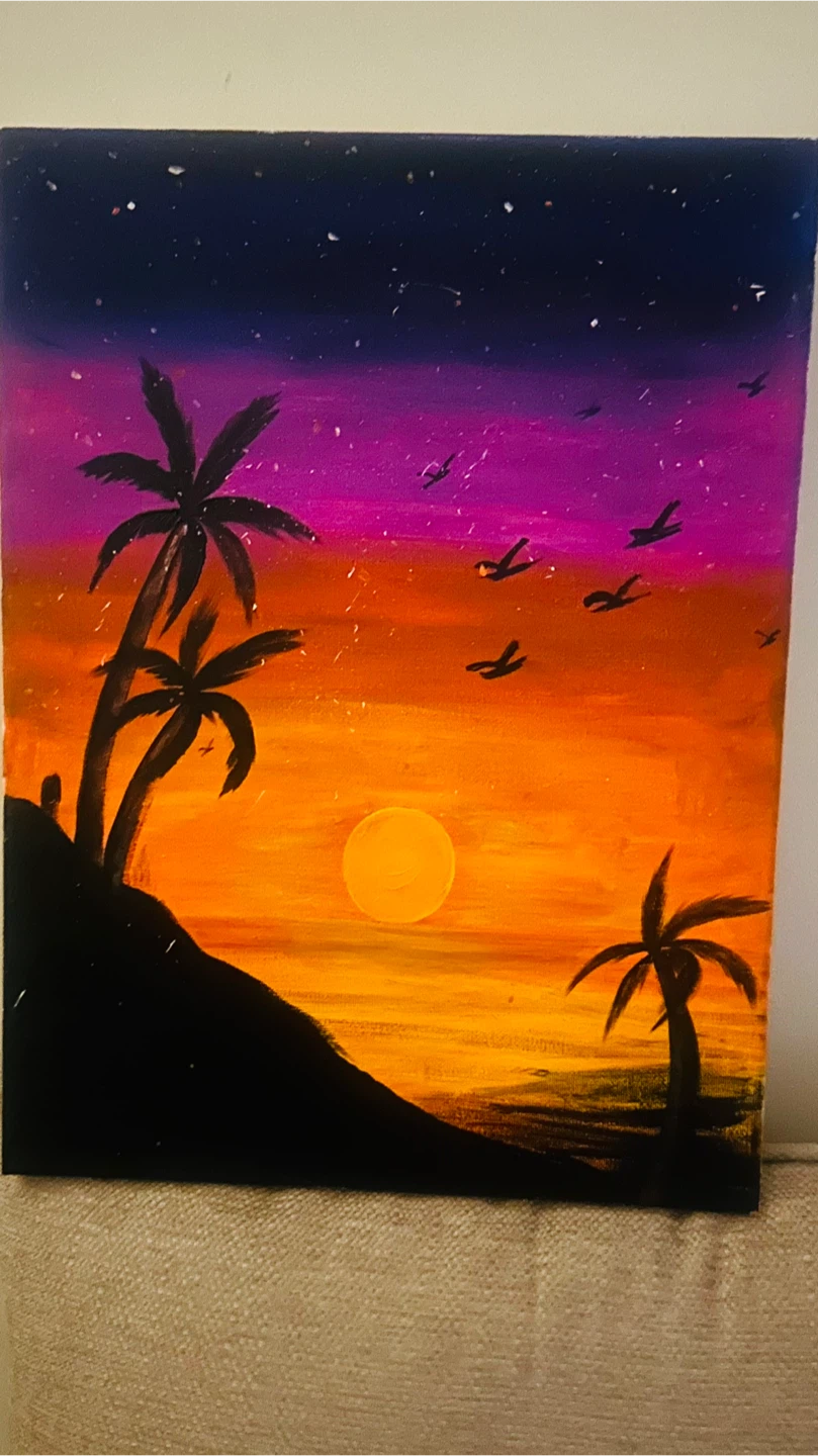 Hand painted sunset