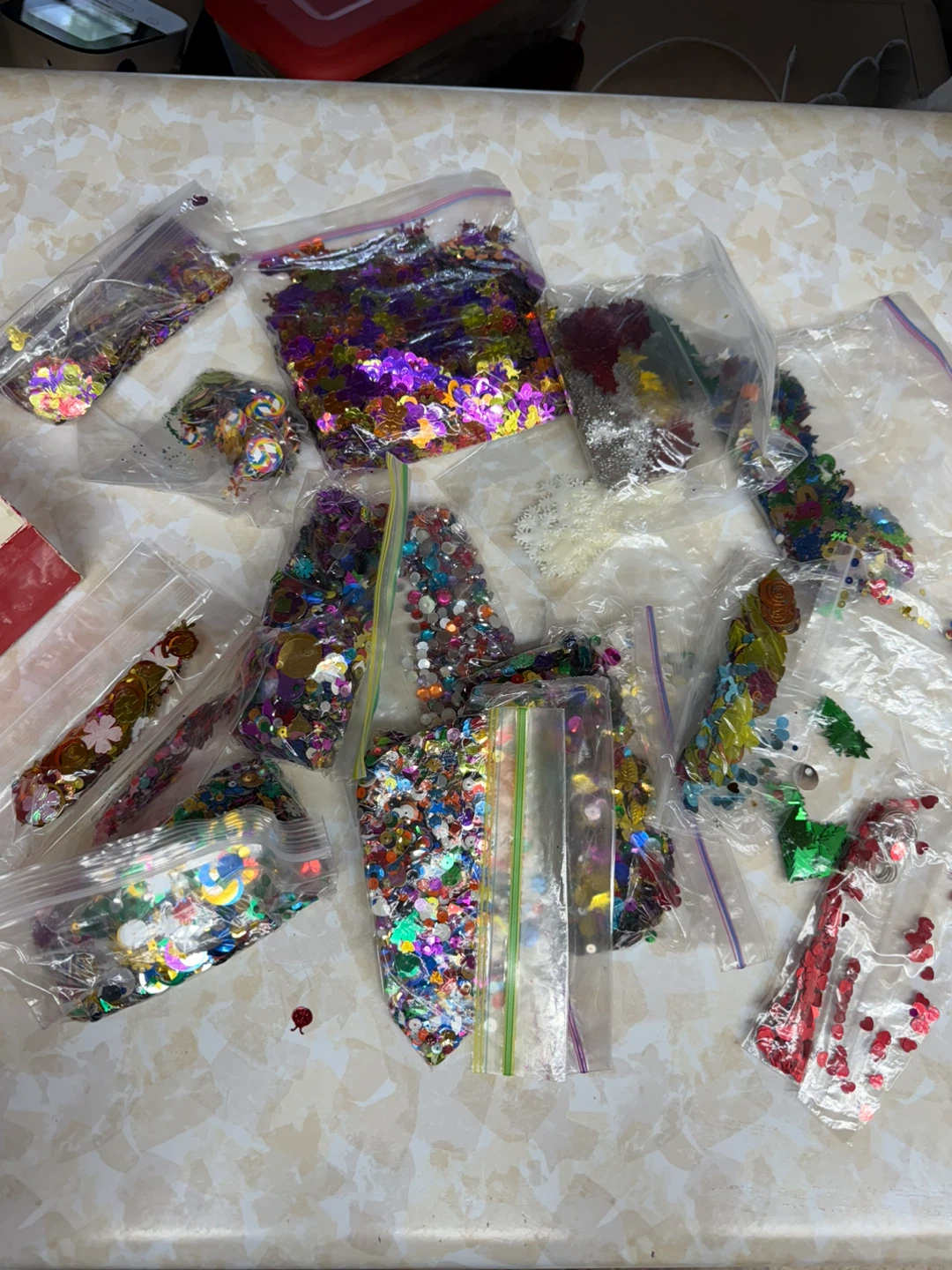 Assorted craft sequins collection