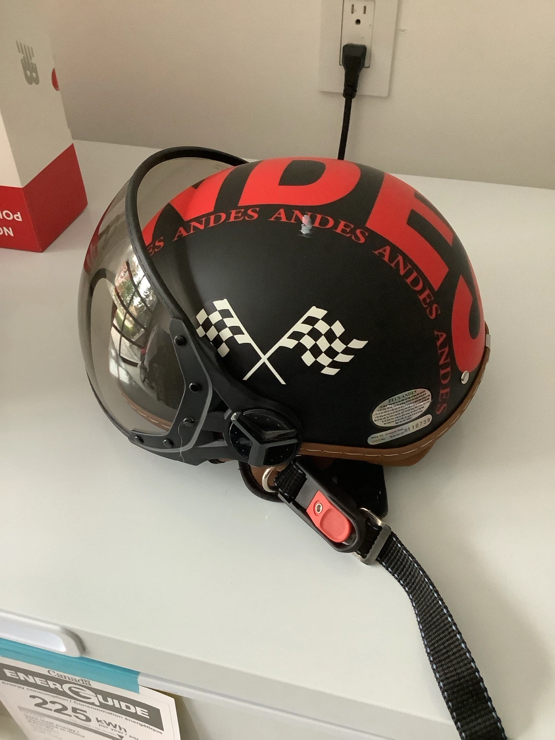 Andes Motorcycle Helmet with Visor - photo 4