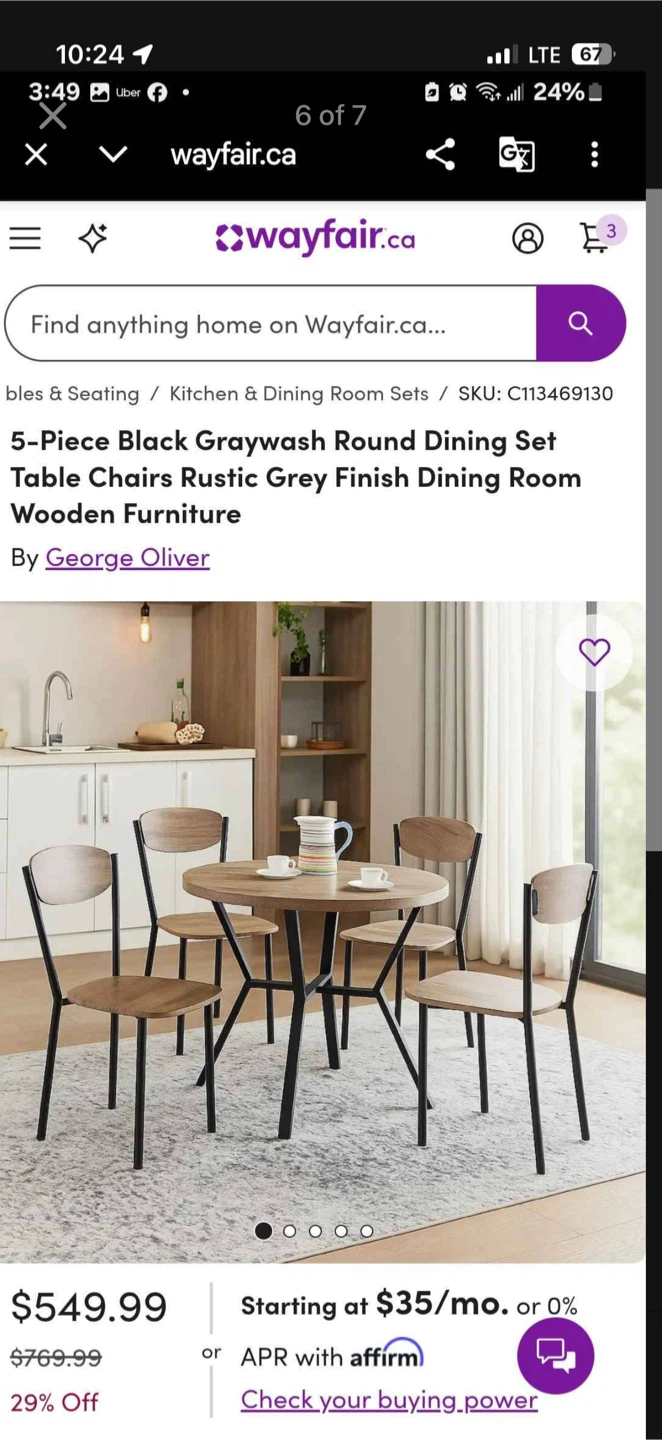 George Oliver 5-Piece Round Dining Set - photo 2