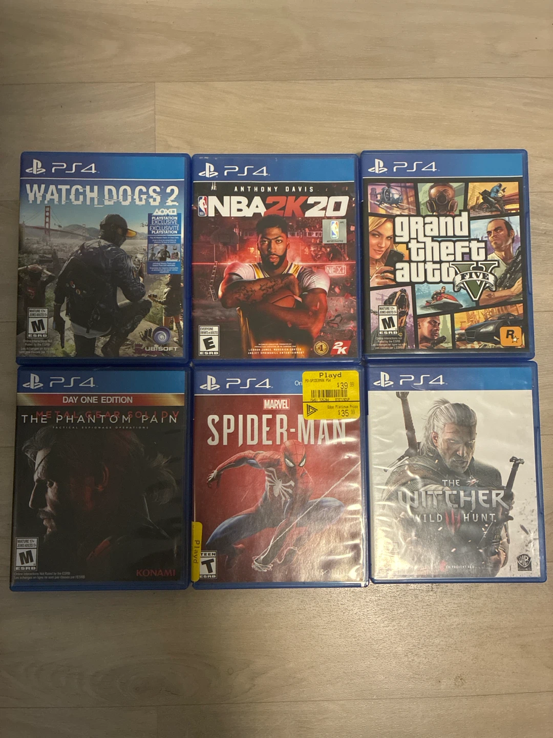 Set of 6 PS4 Games