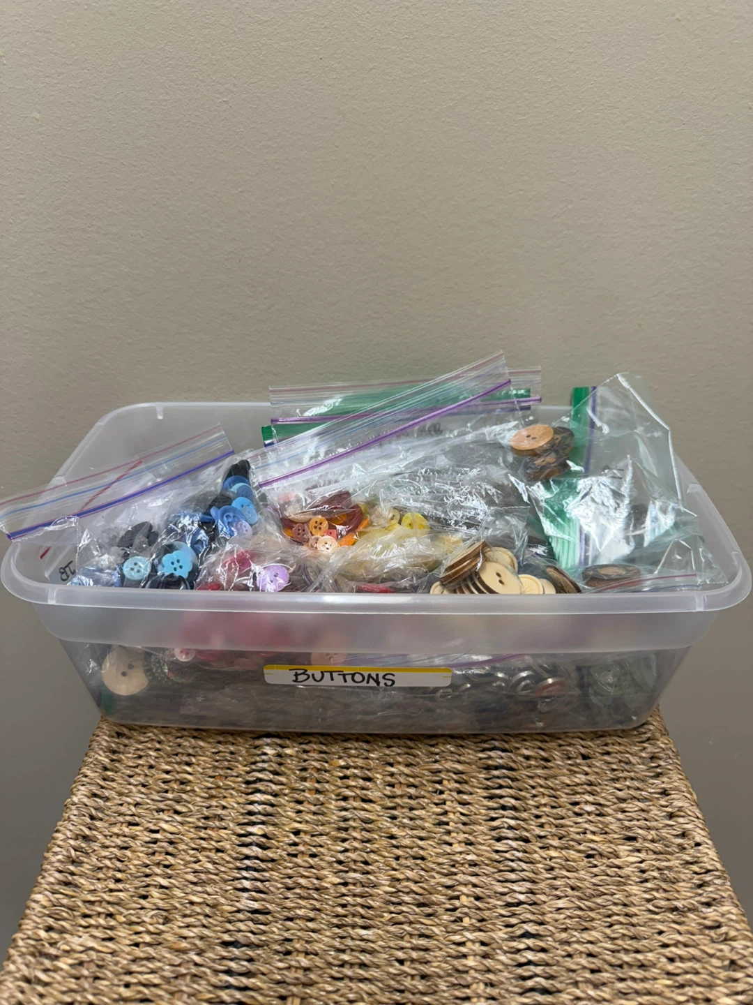 Assorted Button Collection with Storage Bin - photo 2