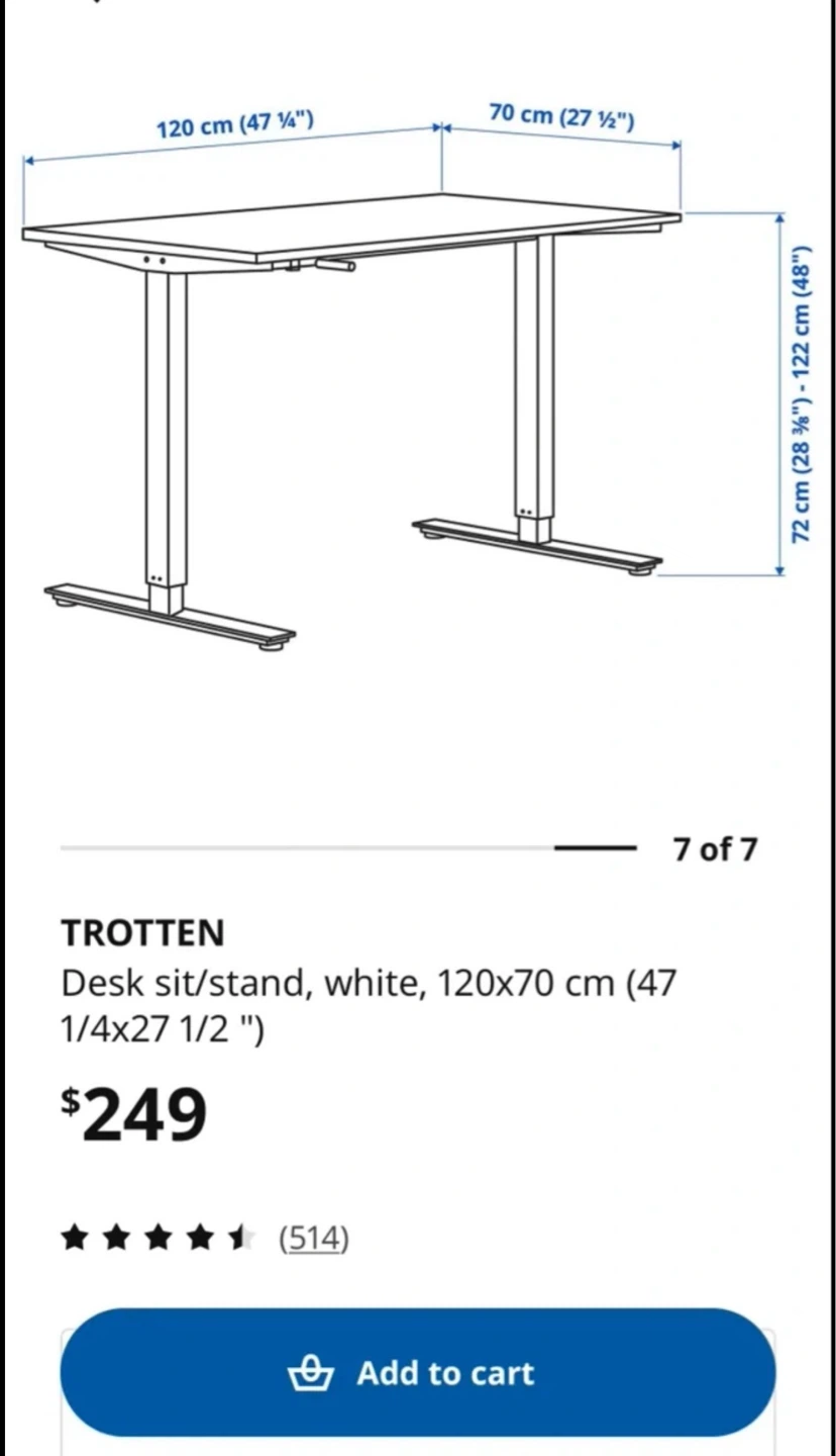 IKEA Adjustable Standing Desk - photo 5