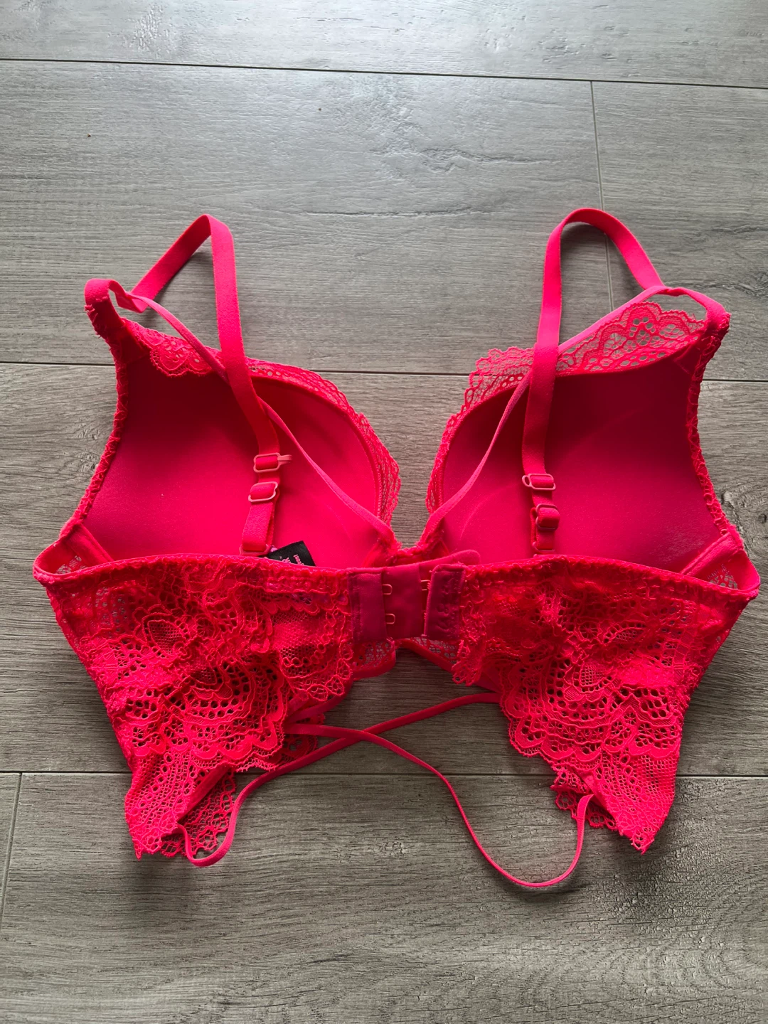 La Senza Hello Sugar Plunge Pink Hot Pink Lace Bralette - photo 4