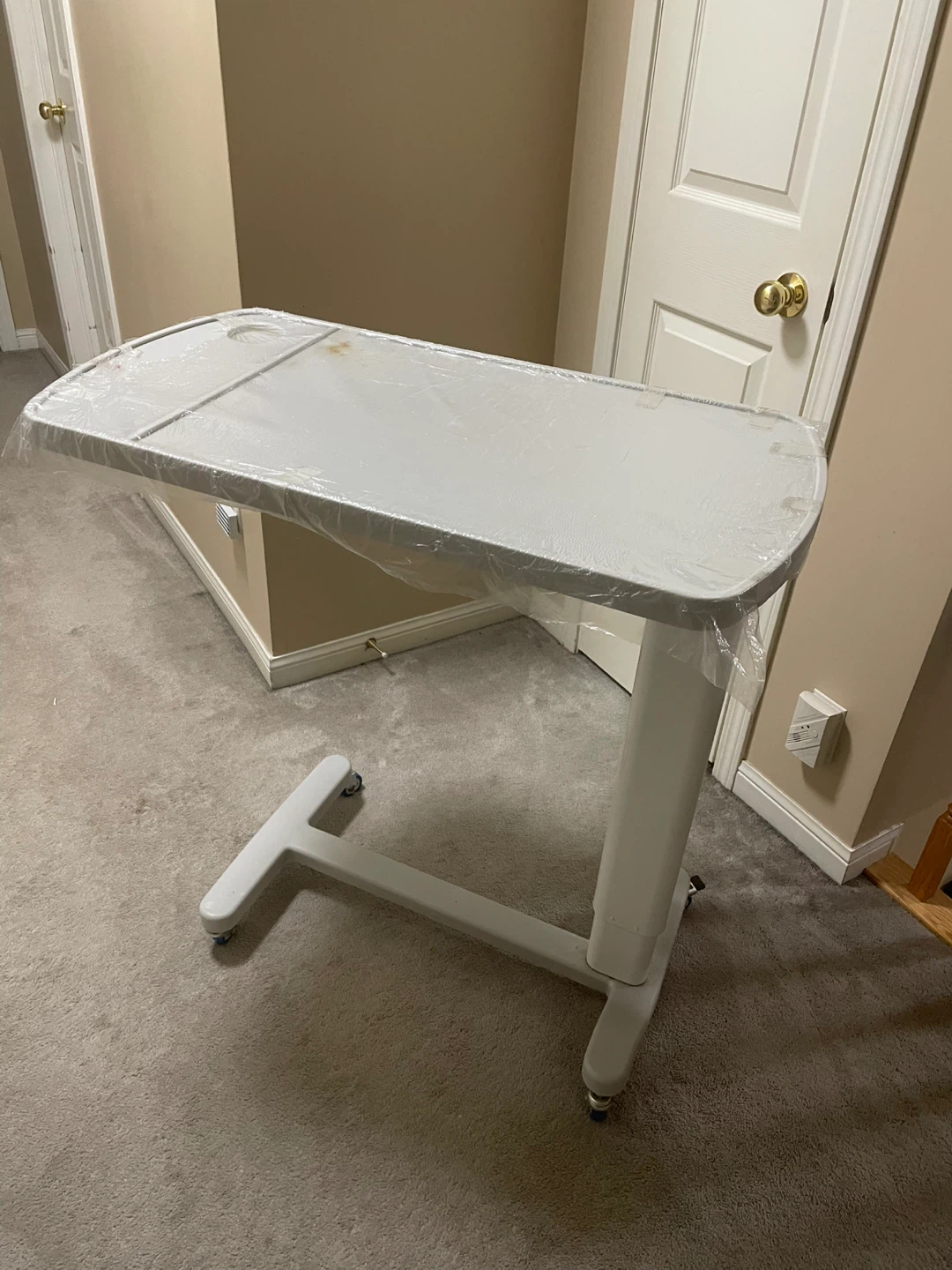 Adjustable Rolling Overbed Table