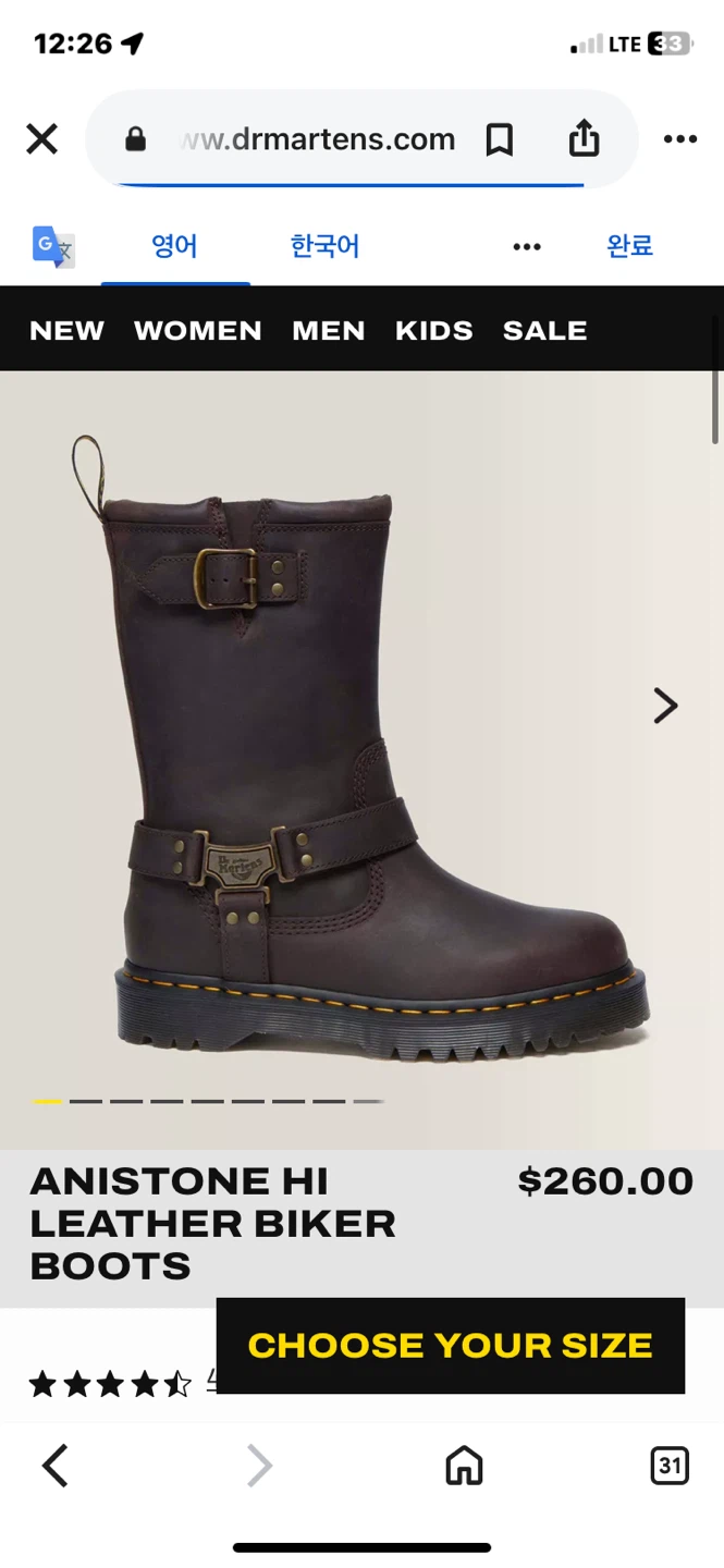Dr. Martens Anistone Hi Leather Biker Boots