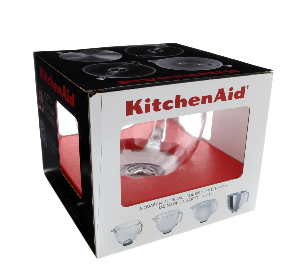 New Kitchen Aid 5qt Tilt-Head Glass Bowl with Lead