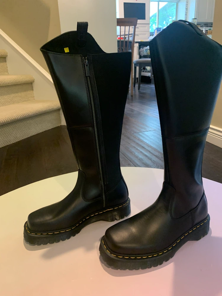 Dr. Martens Black Leather Tall Boots