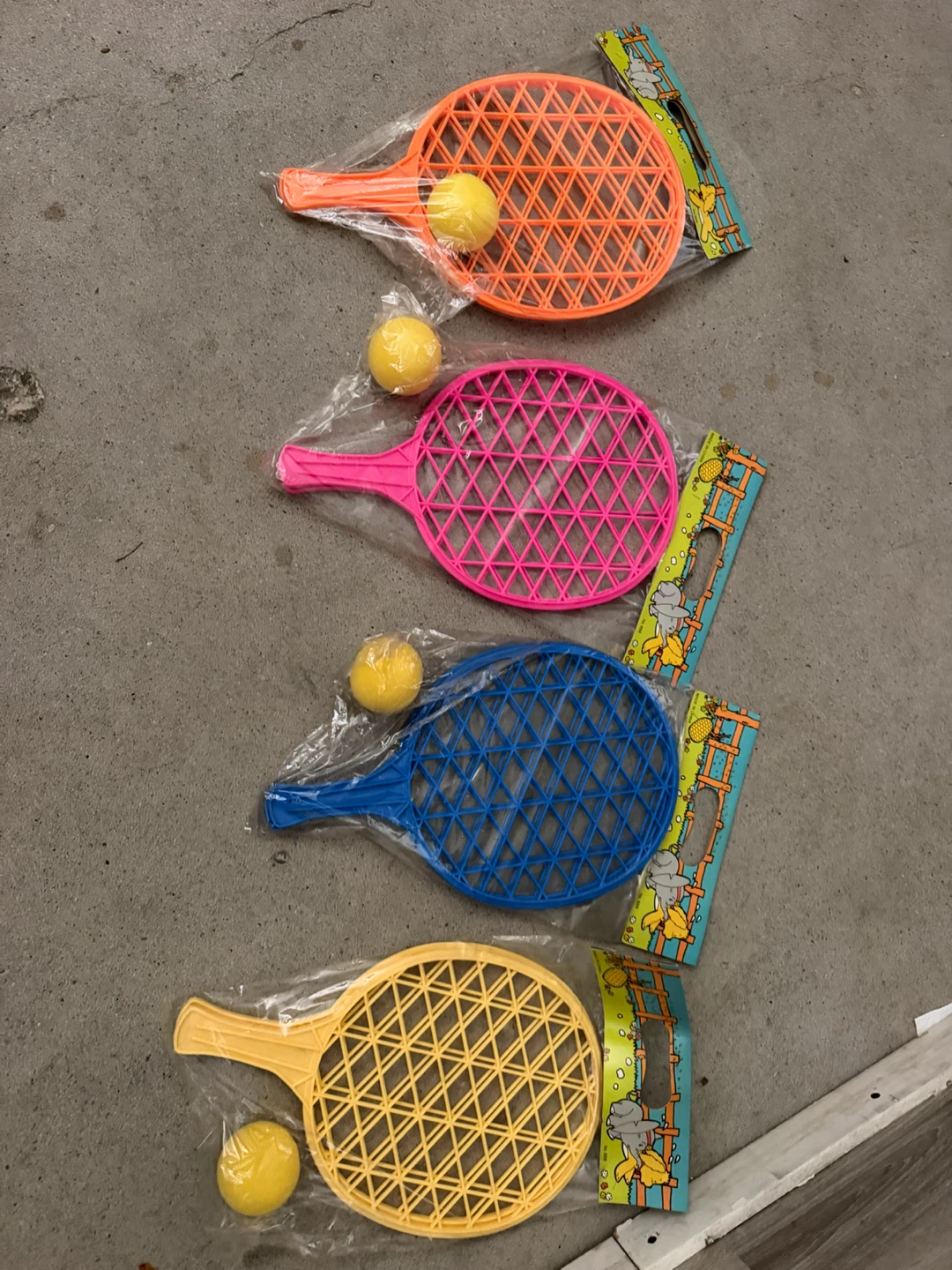 Set of 4Toy Tennis Racket and Ball Sets