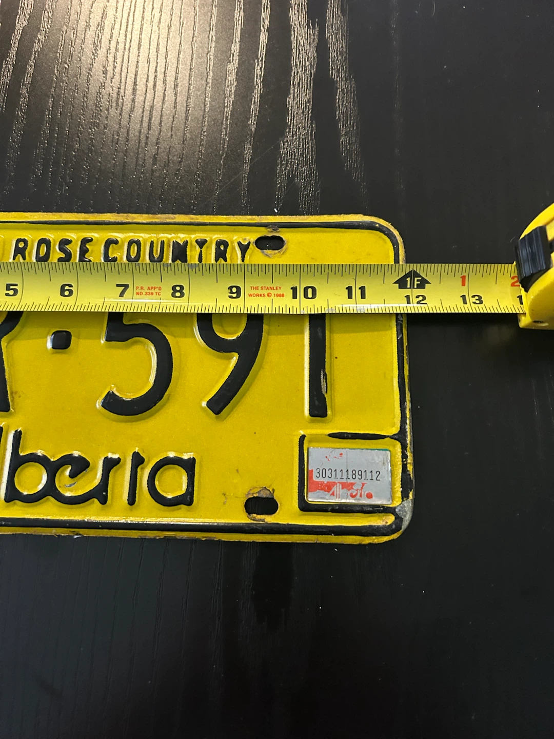 Alberta  Vintage License Plate - photo 3