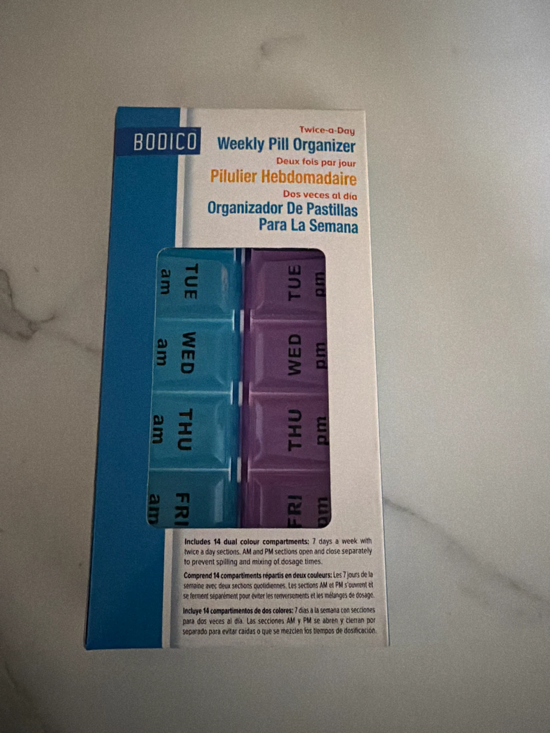 4 Boxes - Bodico Weekly Pill Organizer - photo 3