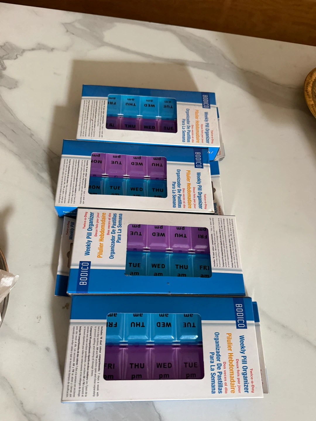 4 Boxes - Bodico Weekly Pill Organizer - photo 4