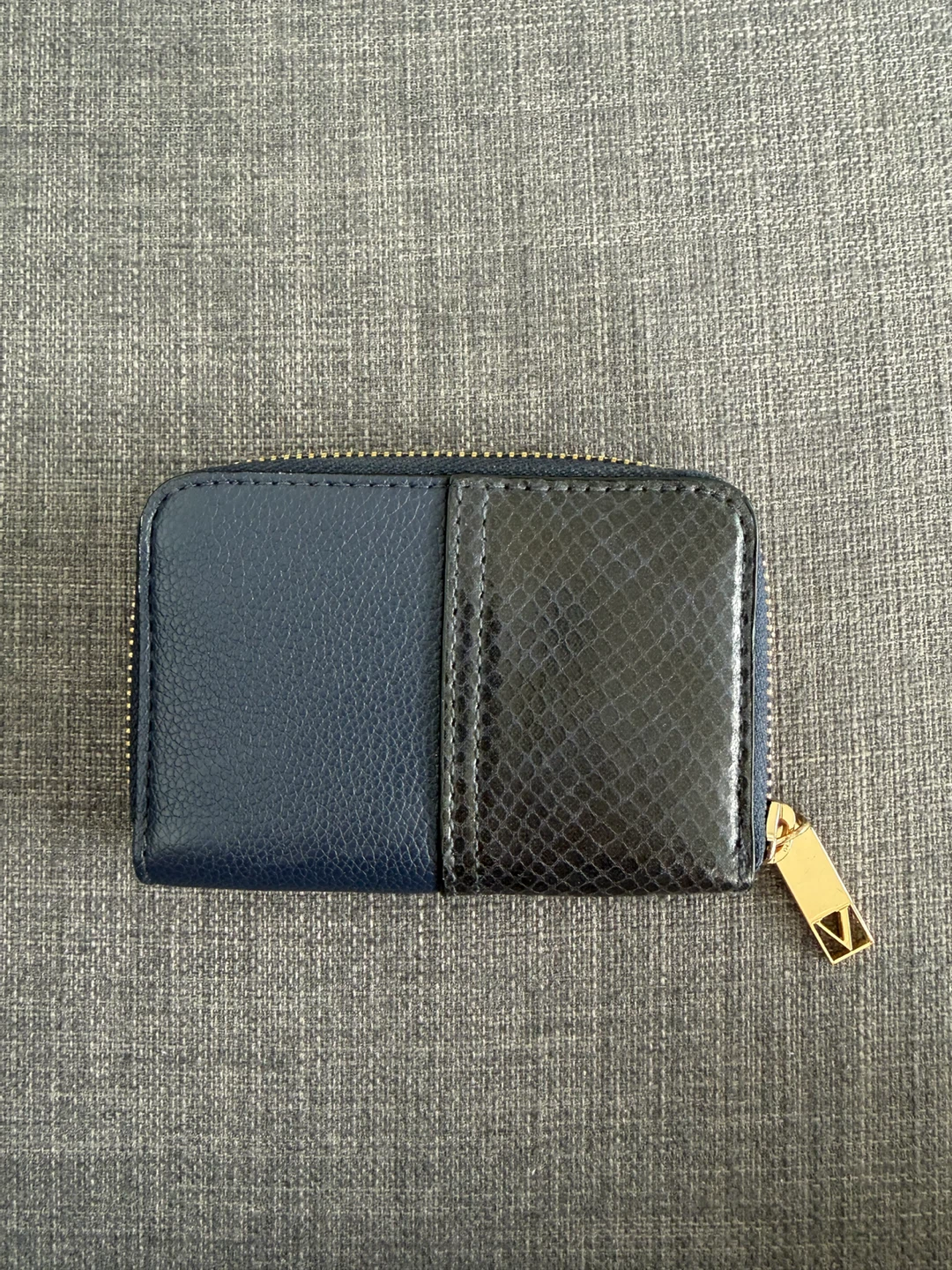 Navy and Black Faux Leather Coin Purse - photo 2