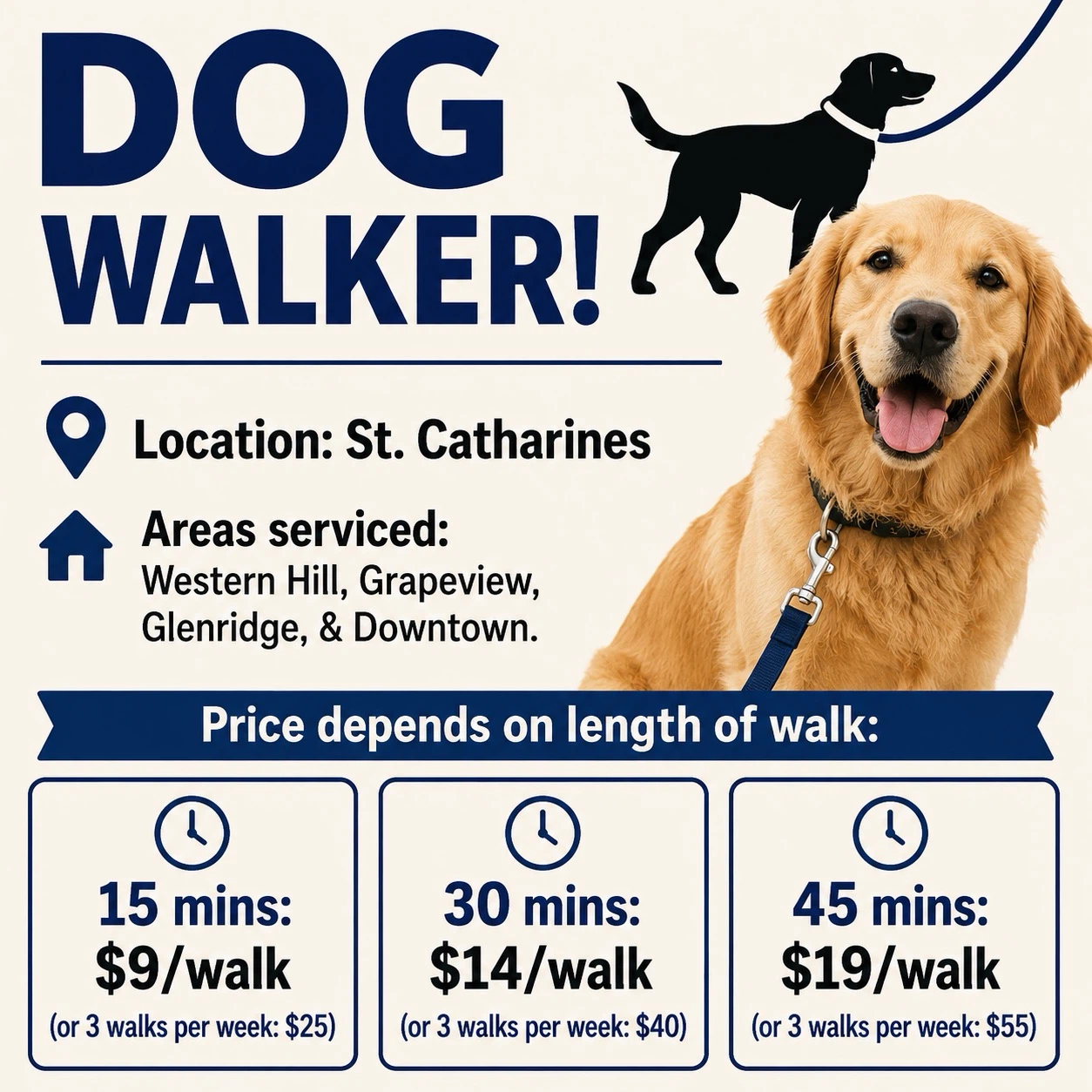 ***DOG WALKER IN ST CATHARINES***