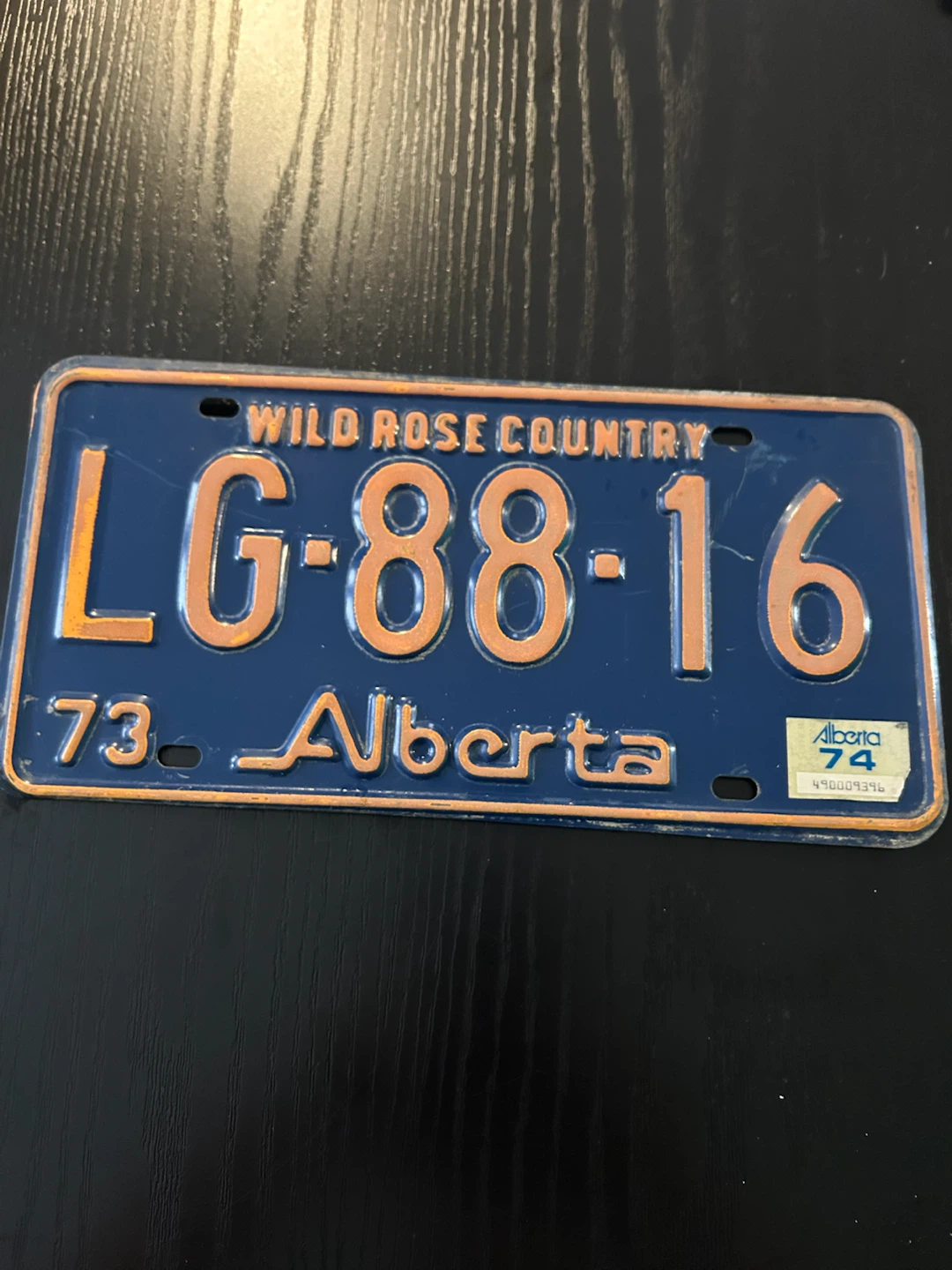 Alberta "Wild Rose Country" License Plate LG-88-16 (1973/1974) - photo 2