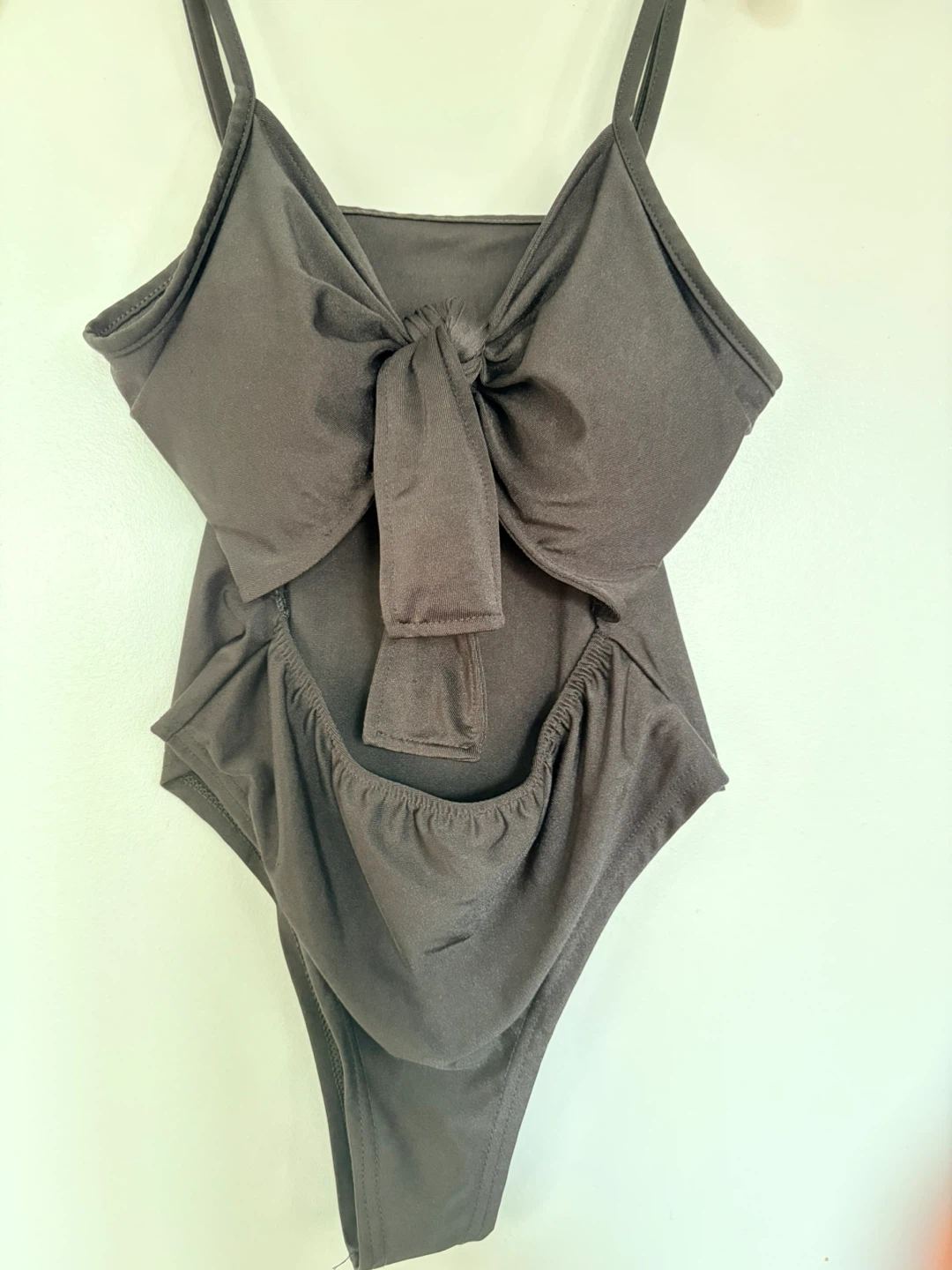 Black Bow-Front One-Piece Swimsuit