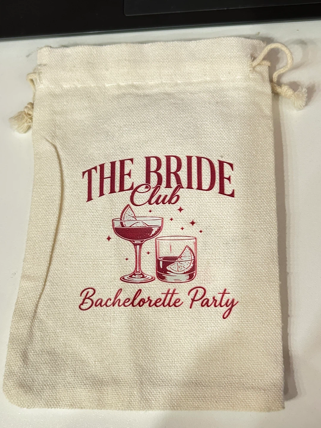 New The Bride Club Bachelorette Party Drawstring Gift Mini Bag