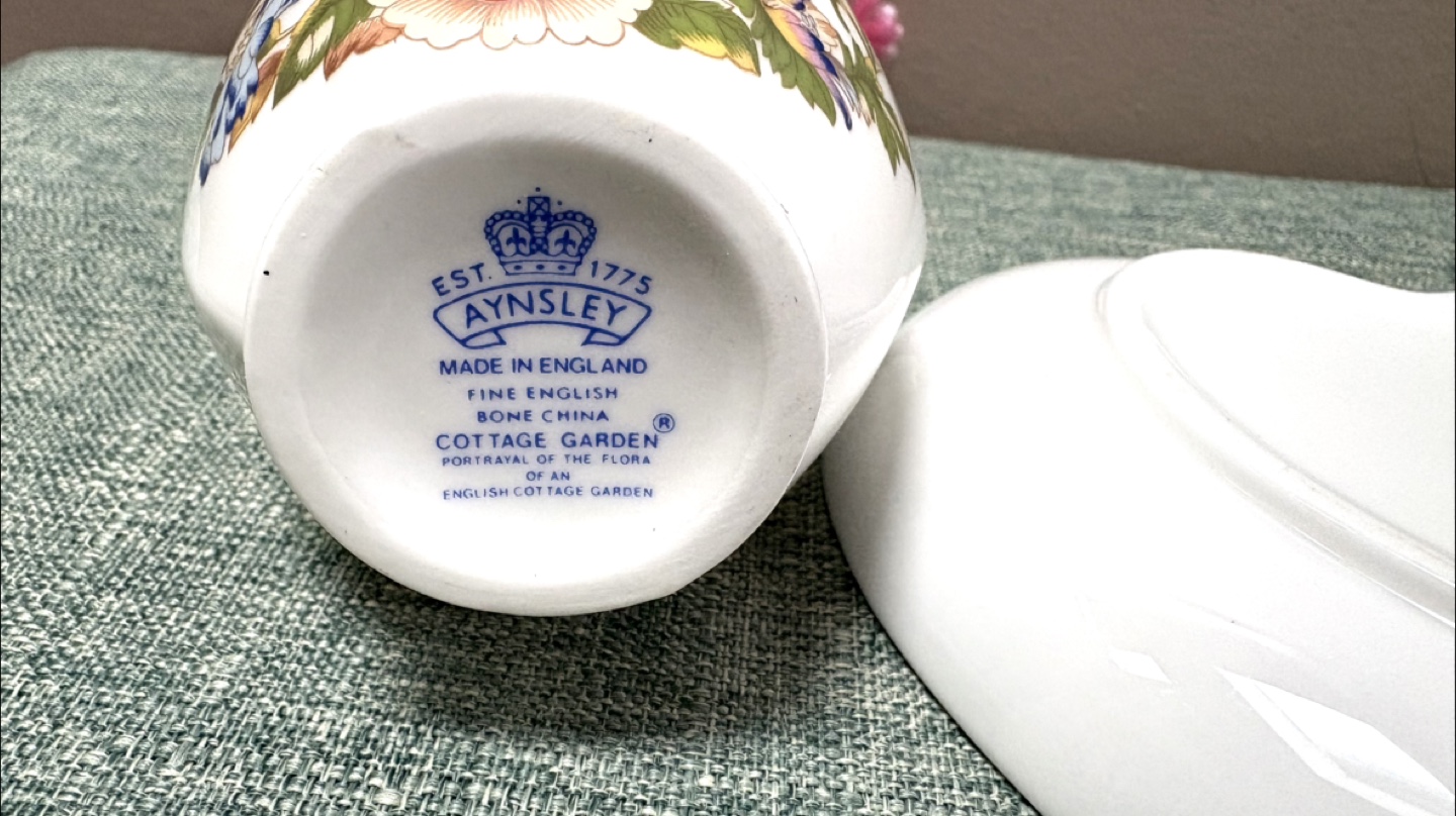 Aynsley Cottage Garden Vase and Heart Dish Set - photo 4