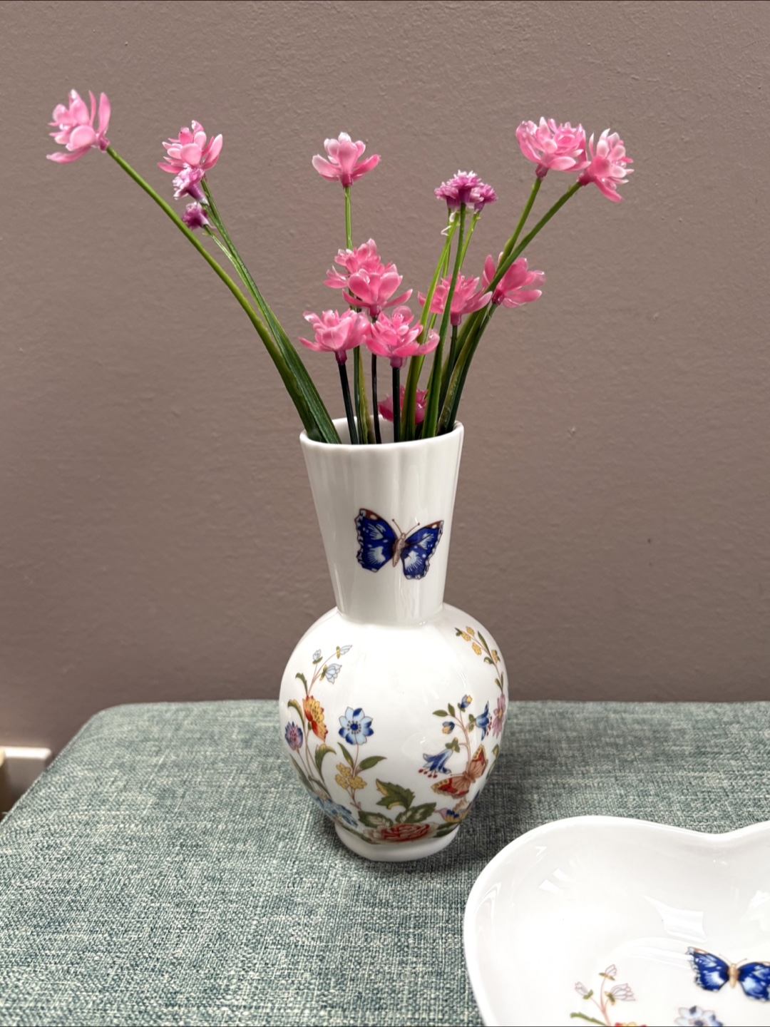 Aynsley Cottage Garden Vase and Heart Dish Set - photo 2
