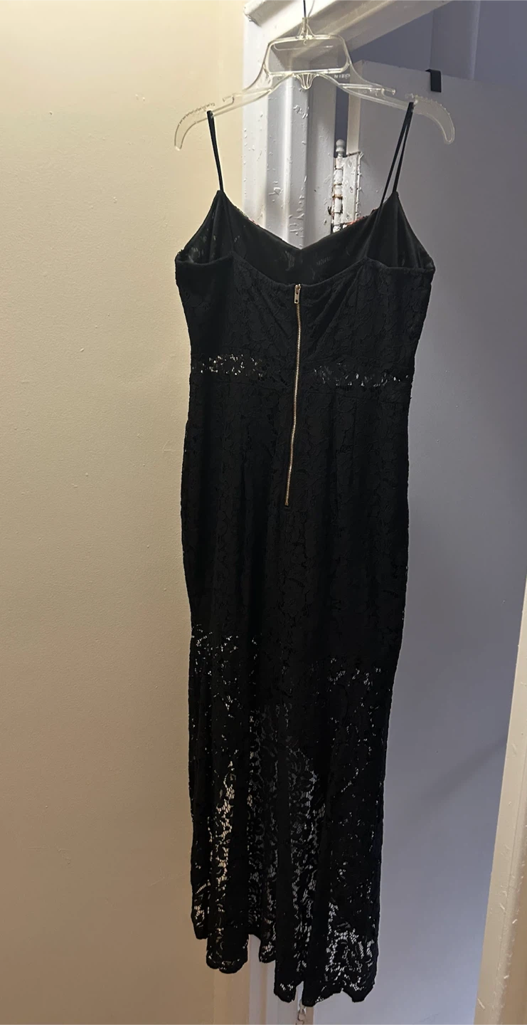 Black Floral Lace Maxi Dress - photo 2
