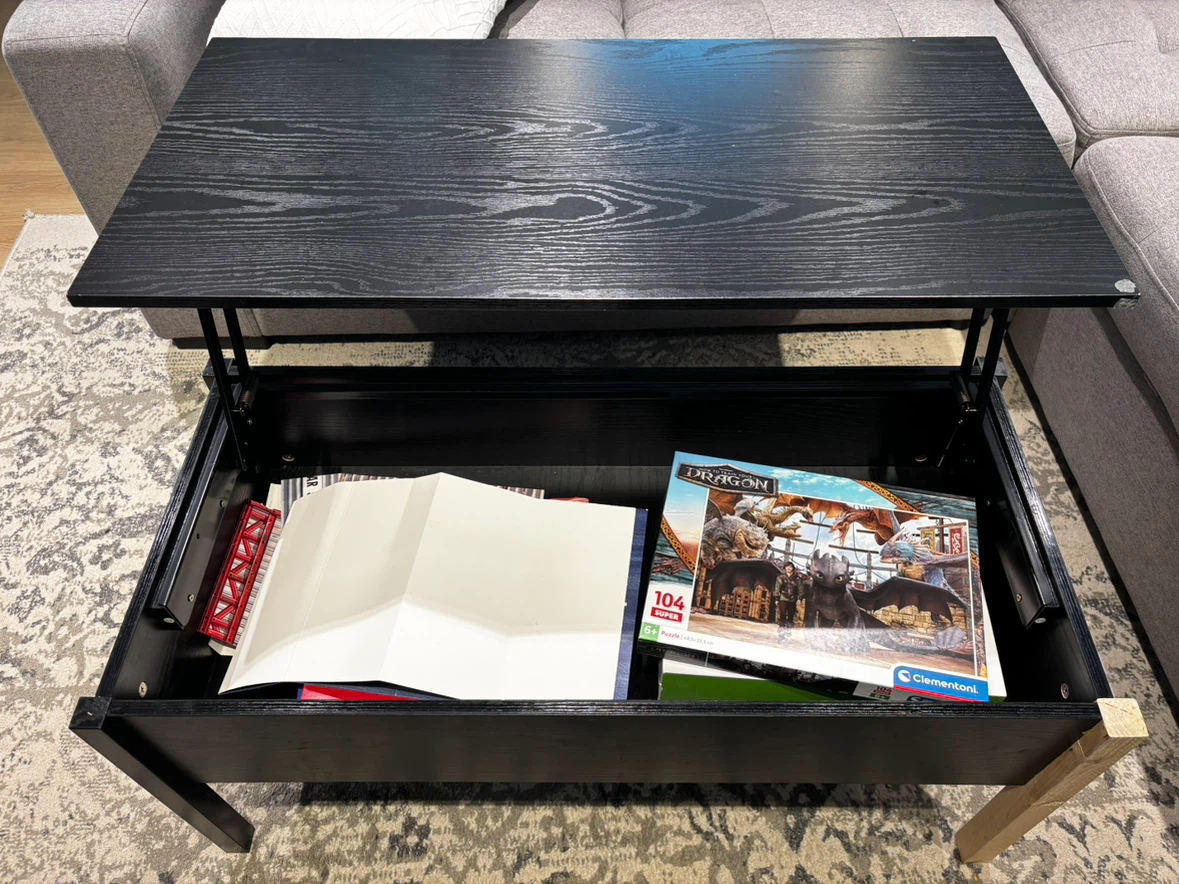 Black Lift-Top Coffee Table - photo 2