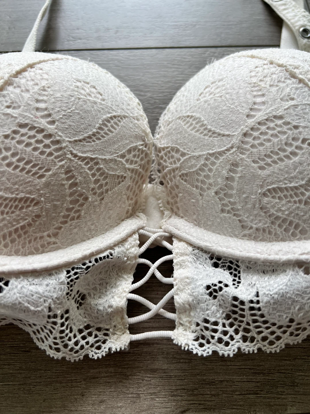 La Senza Beyond Sexy Cream White Lace Bustier Bra - photo 2