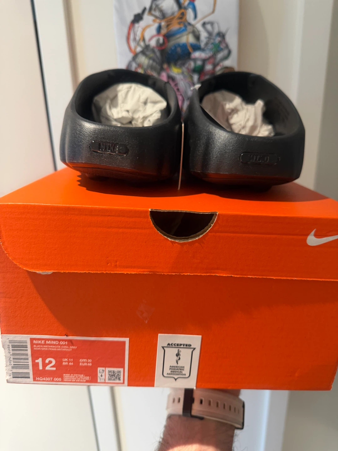 Nike Mind 001 Triple Black Size 12 - photo 4