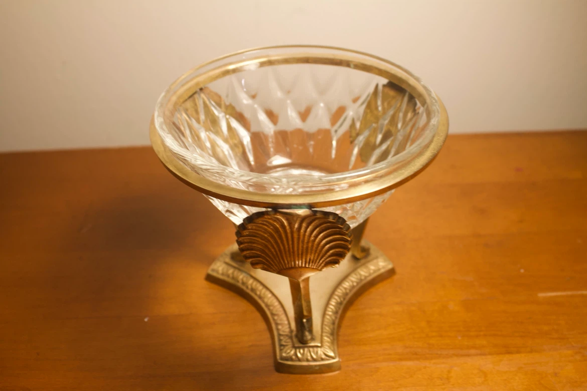 Brass Seashell Potpourri Stand with Bowl - photo 2