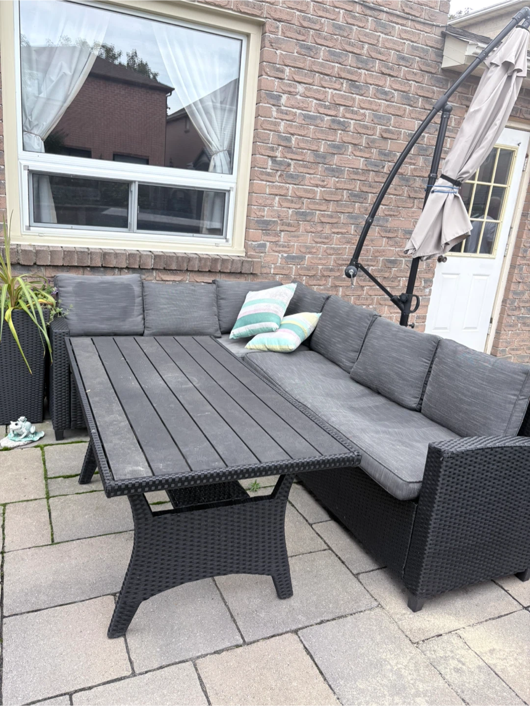 Sectional Patio Furniture Set with Table - photo 2