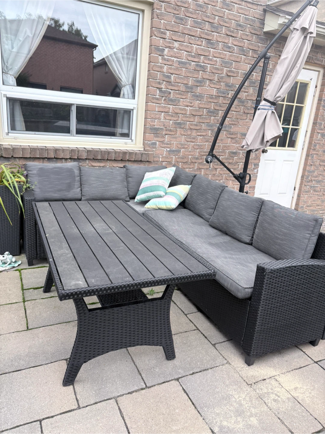 Sectional Patio Furniture Set with Table - photo 3