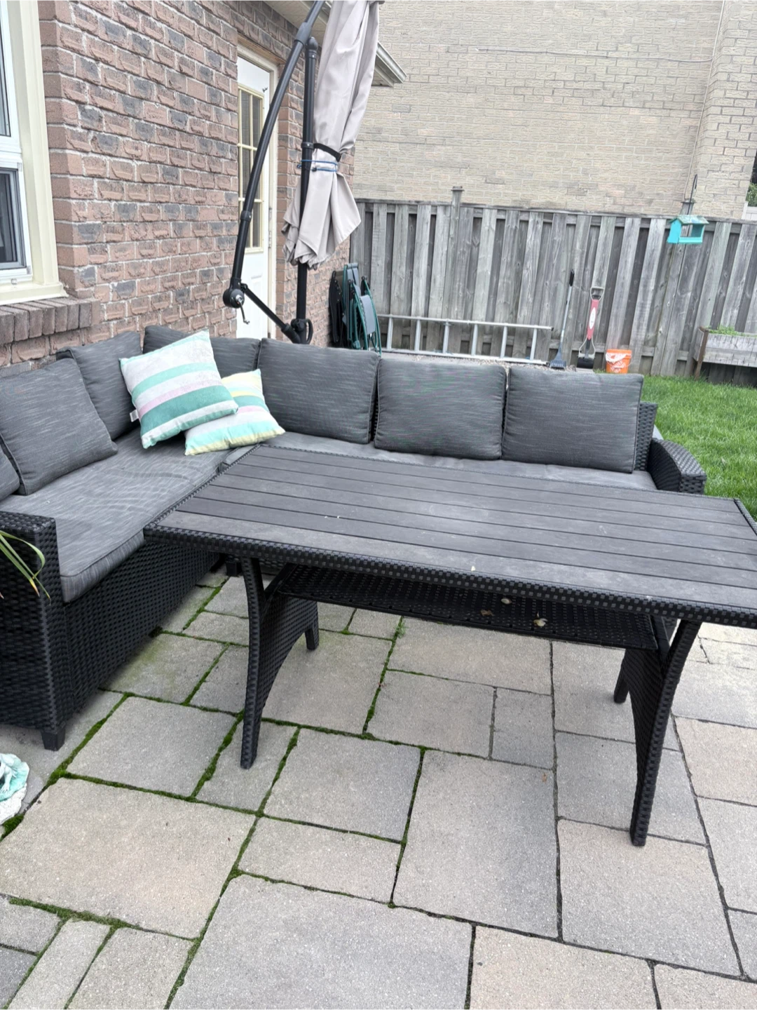 Sectional Patio Furniture Set with Table - photo 4
