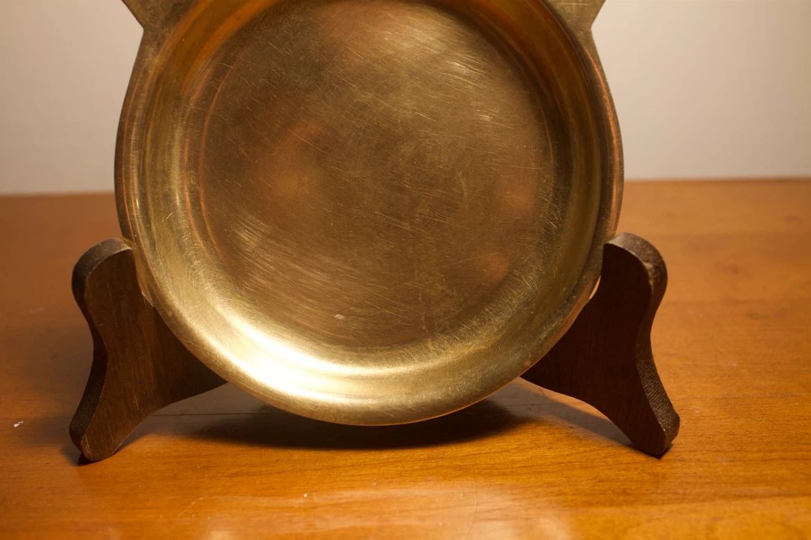 Brass Trinket Dish, reads Small Change - photo 3