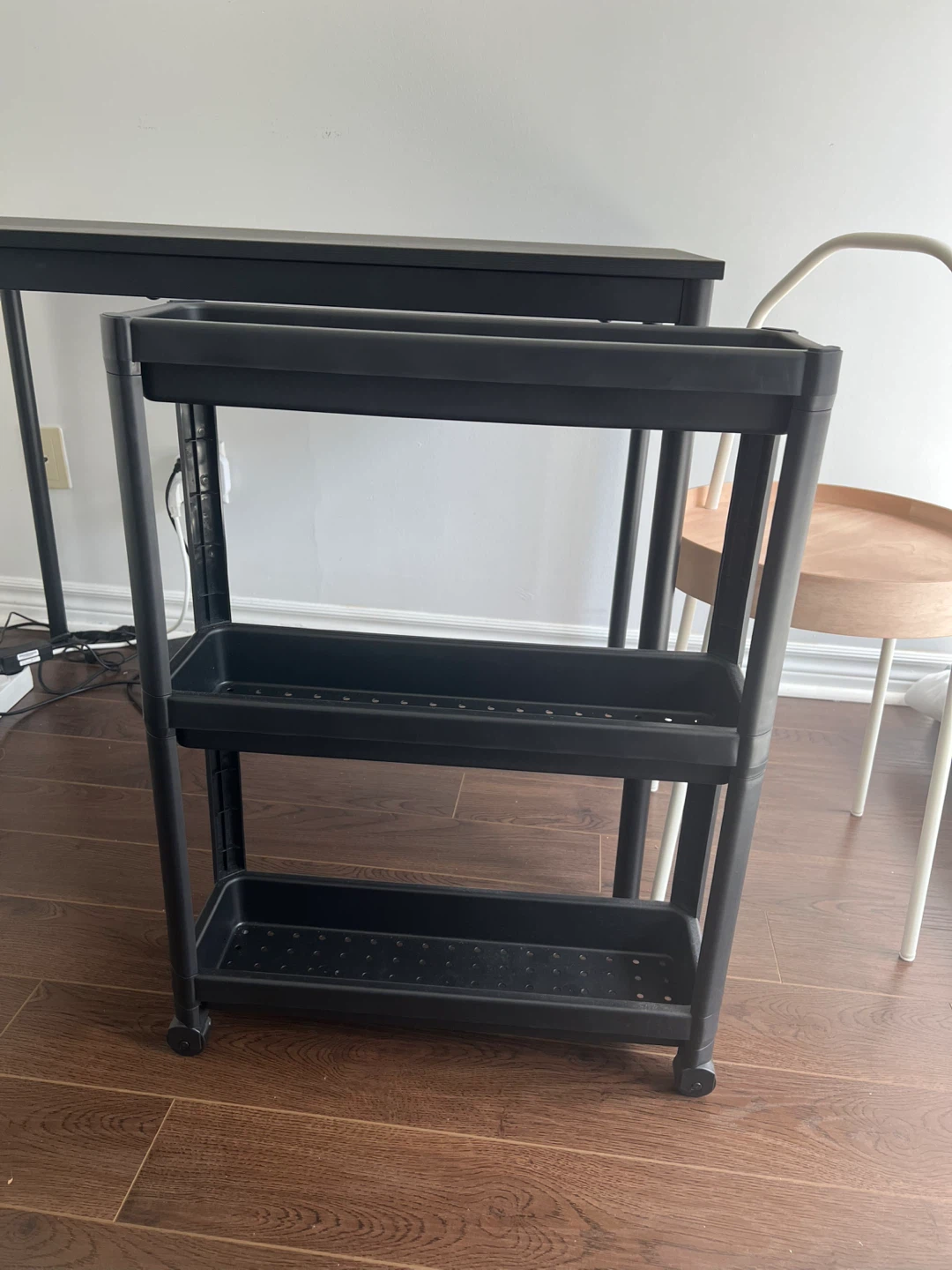 2 Ikea Vesken Narrow Rolling Storage Carts