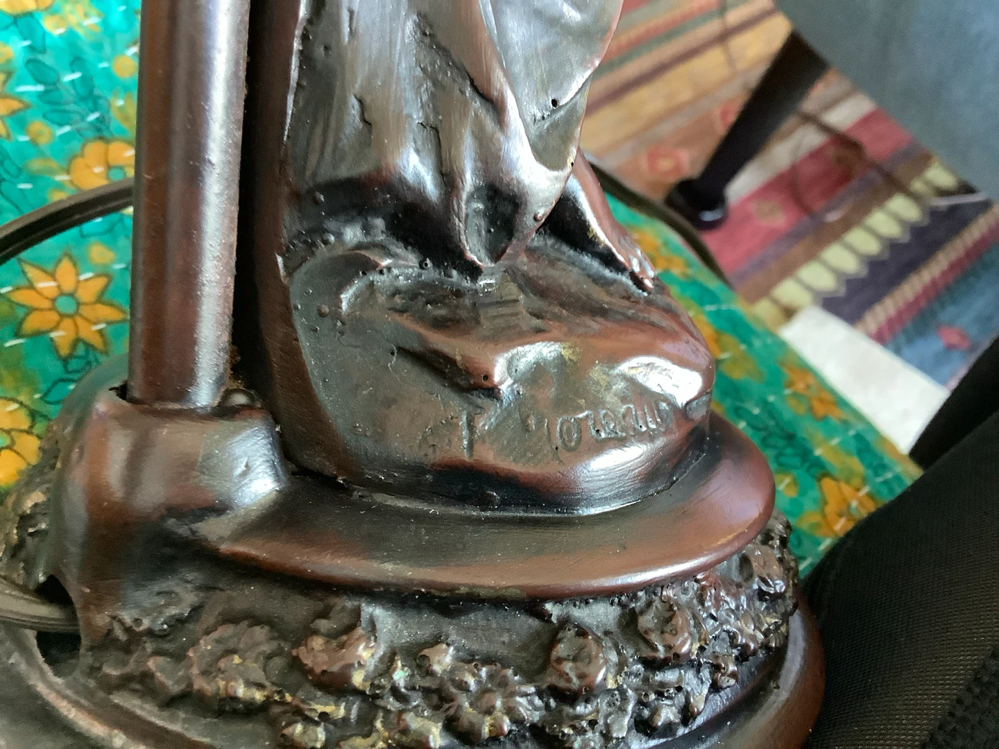 Vintage Signed Moreau Figural Table Lamp 🐞 - photo 2