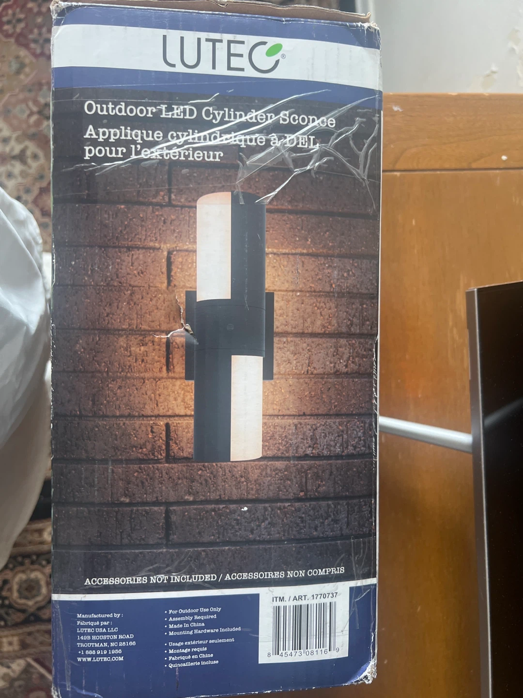 Lutec Outdoor LED Cylinder Sconce
