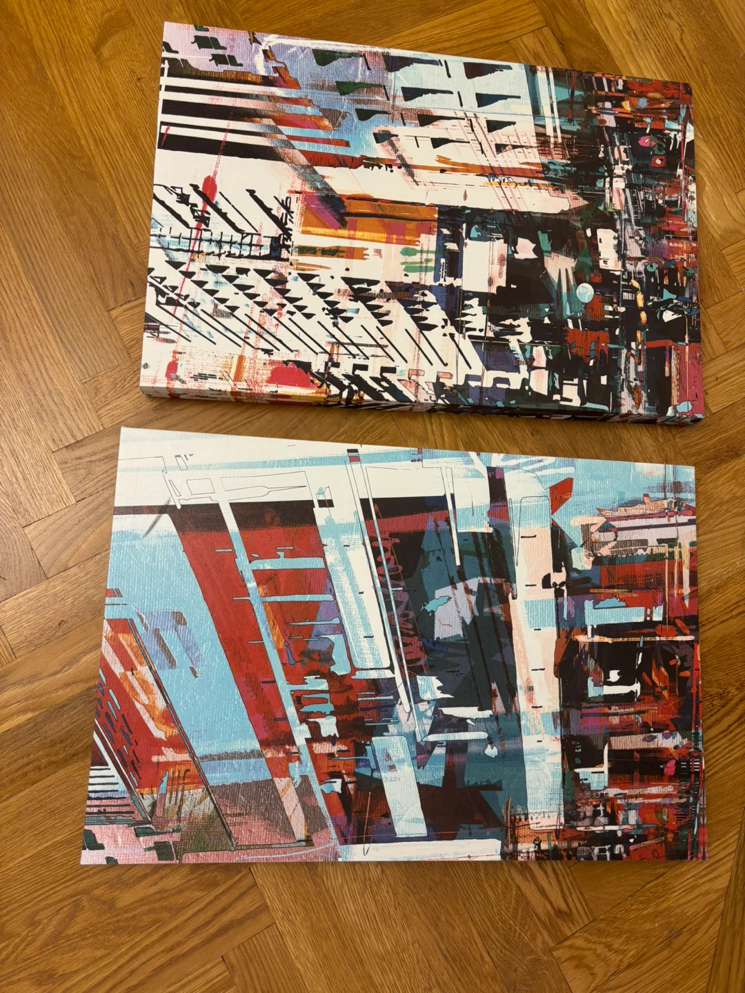 Set of 2, 16”x24” Modern Abstract Canvas Prints