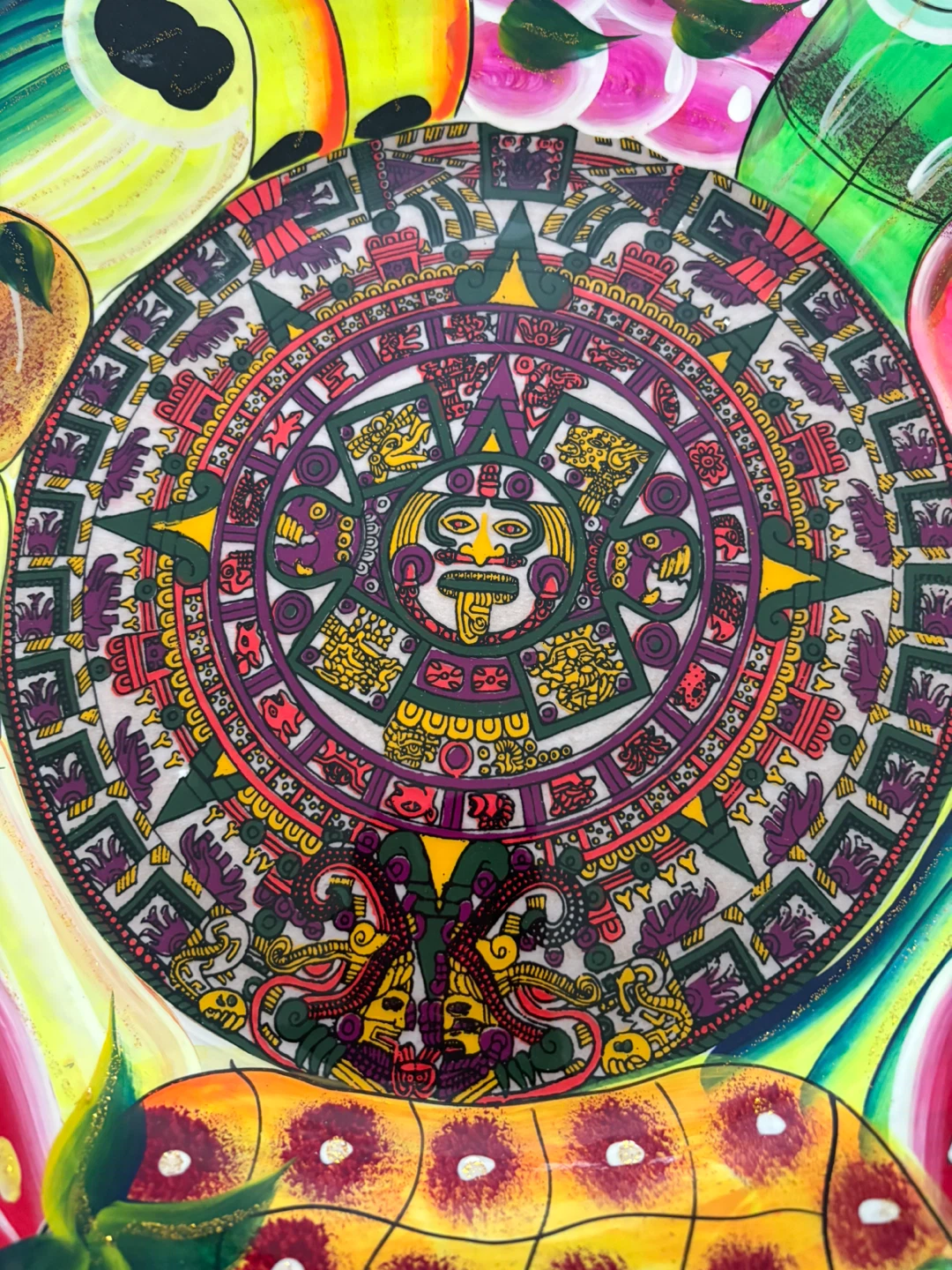 Mexican Mayan Calendar Decorative Ceramic Plate - photo 2