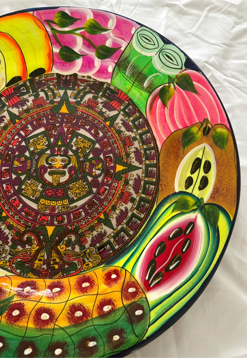 Mexican Mayan Calendar Decorative Ceramic Plate - photo 3