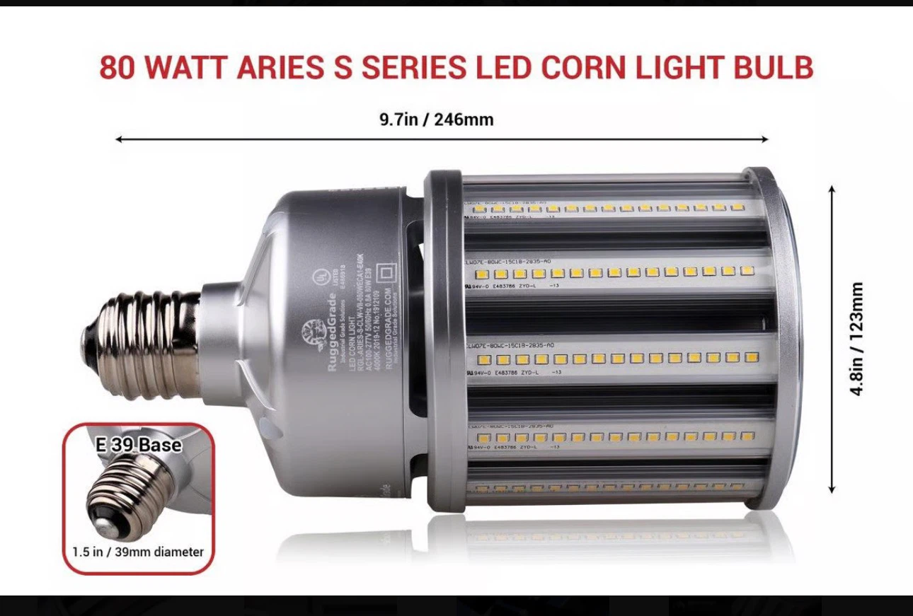 RuggedGrade 80W Aries S Series LED Corn Bulb - photo 3