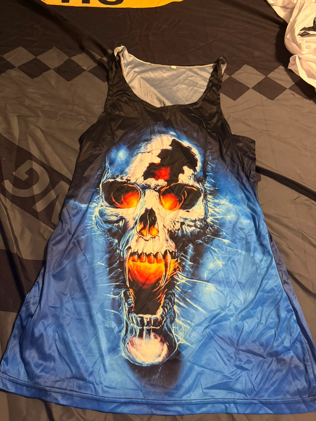 Skull Graphic Print Sleeveless Tank Top