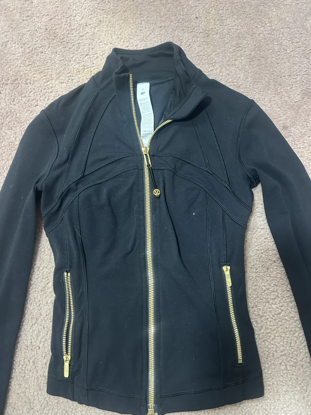Lululemon Black Zip-Up Jacket Size 0