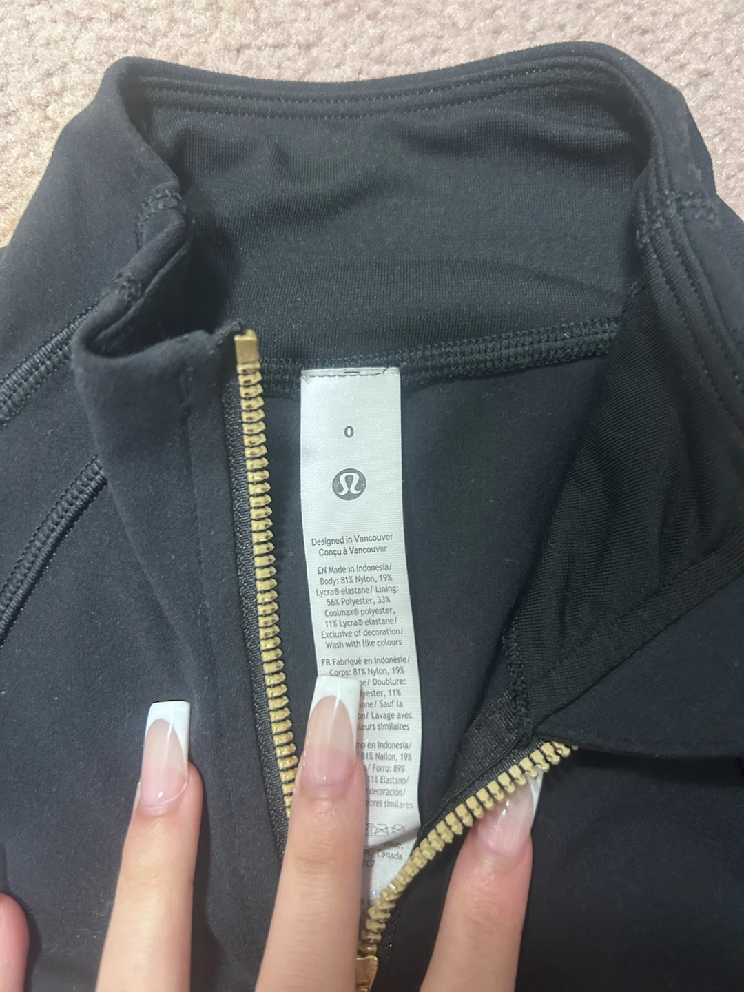 Lululemon Black Zip-Up Jacket Size 0 - photo 2